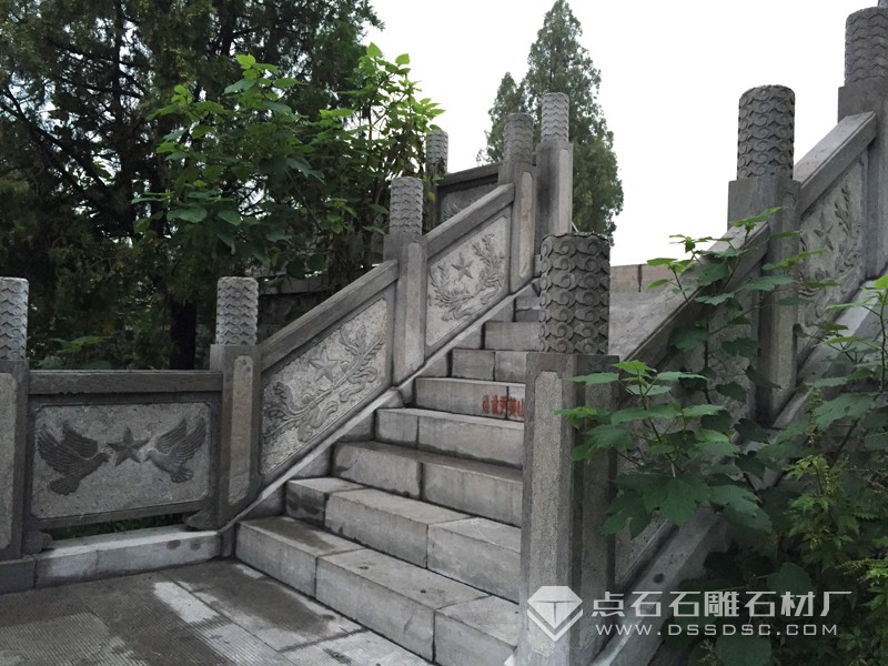 青石栏杆 义士陵寝栏杆