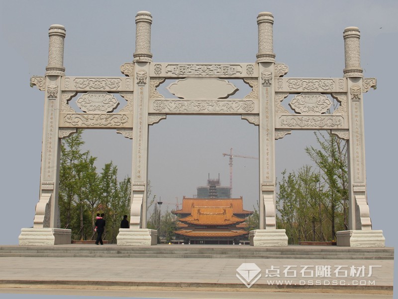 三门花岗岩石牌坊 五莲红