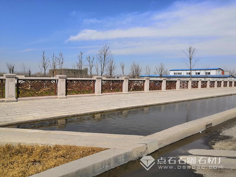 欧式石材铁艺组合桥栏杆